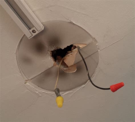 install junction box ceiling|replacing a ceiling electrical box.